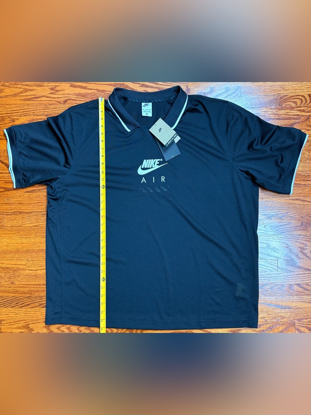 Gorgeous Nike Black Mesh Polo with White Trim!!! - Picture 8 of 8